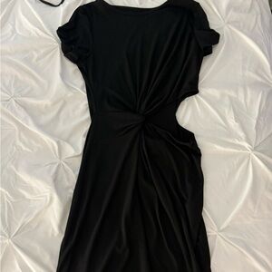 SHEIN Black Twist-Front Mini Dress